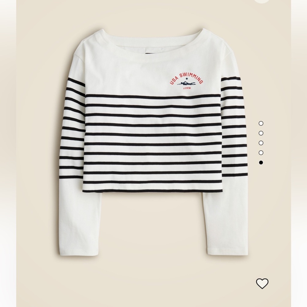 Limited Edition US Swimming X JCrew Boatneck Striped TShirt